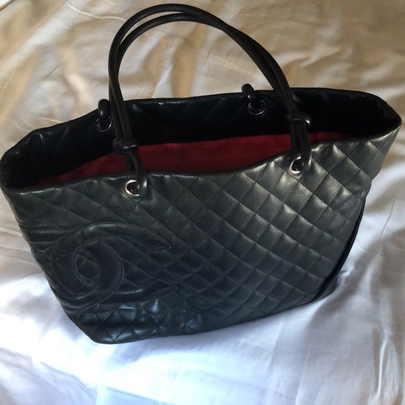 CHANEL Handbags - Chanel Cambon Tote Black Calfskin Leather Bag